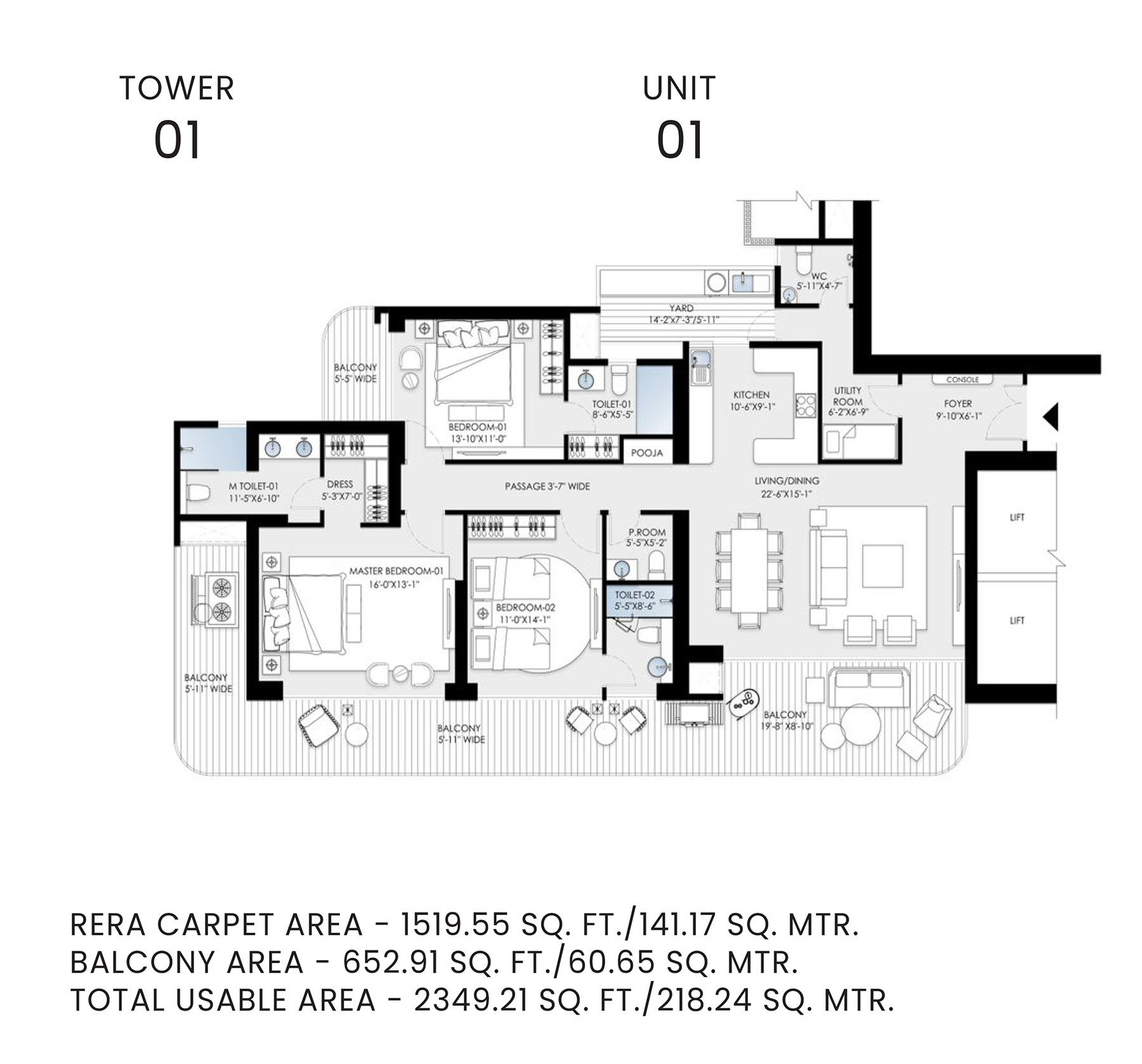 BPTP Skynest Cluster Plan Tower 1 Unit 1
