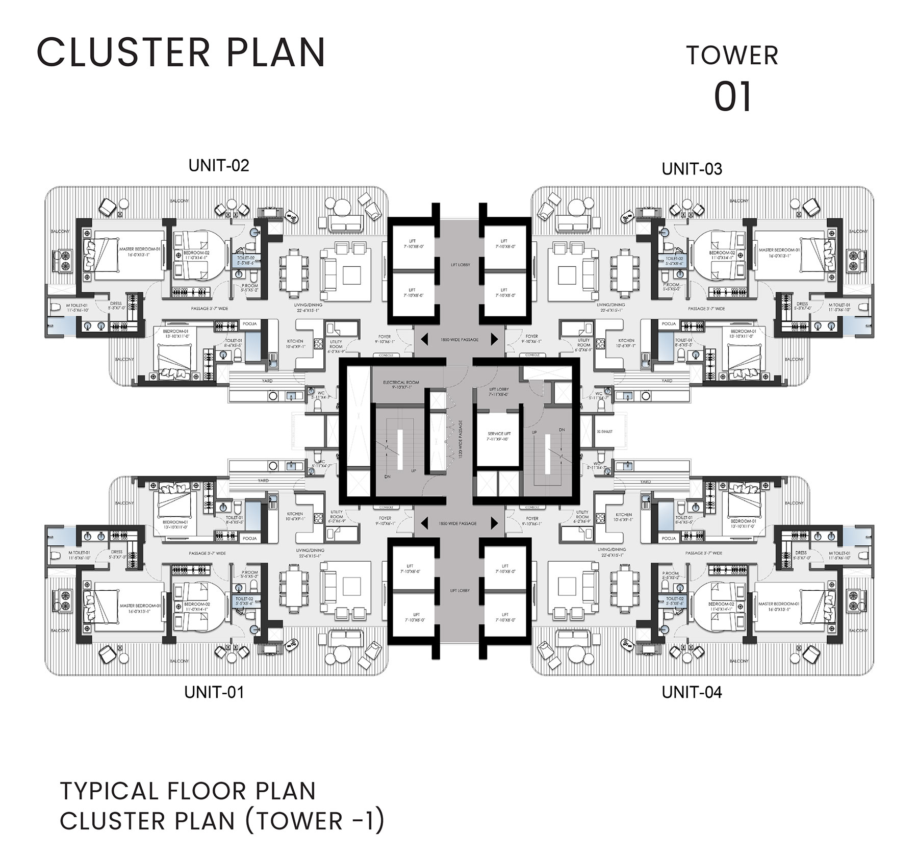 BPTP Skynest Cluster Plan Tower 1
