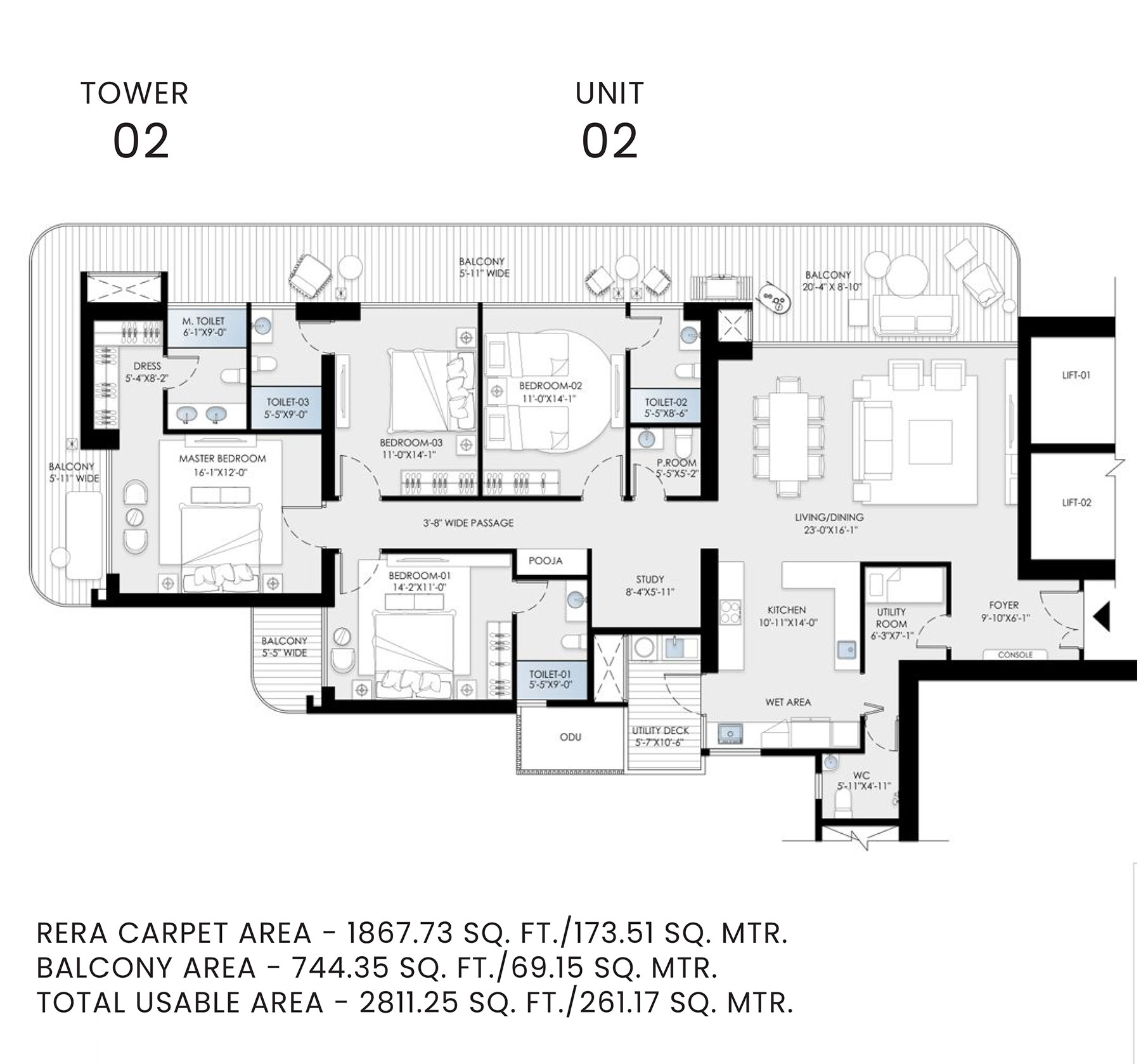 BPTP Skynest Cluster Plan Tower 2 Unit 2